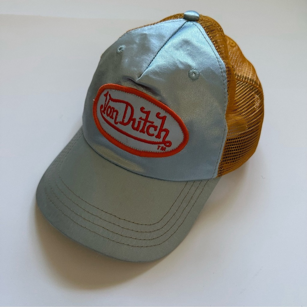 Von Dutch Kustom Made Original Satin Trucker Baseball Snapback Hat Cap
